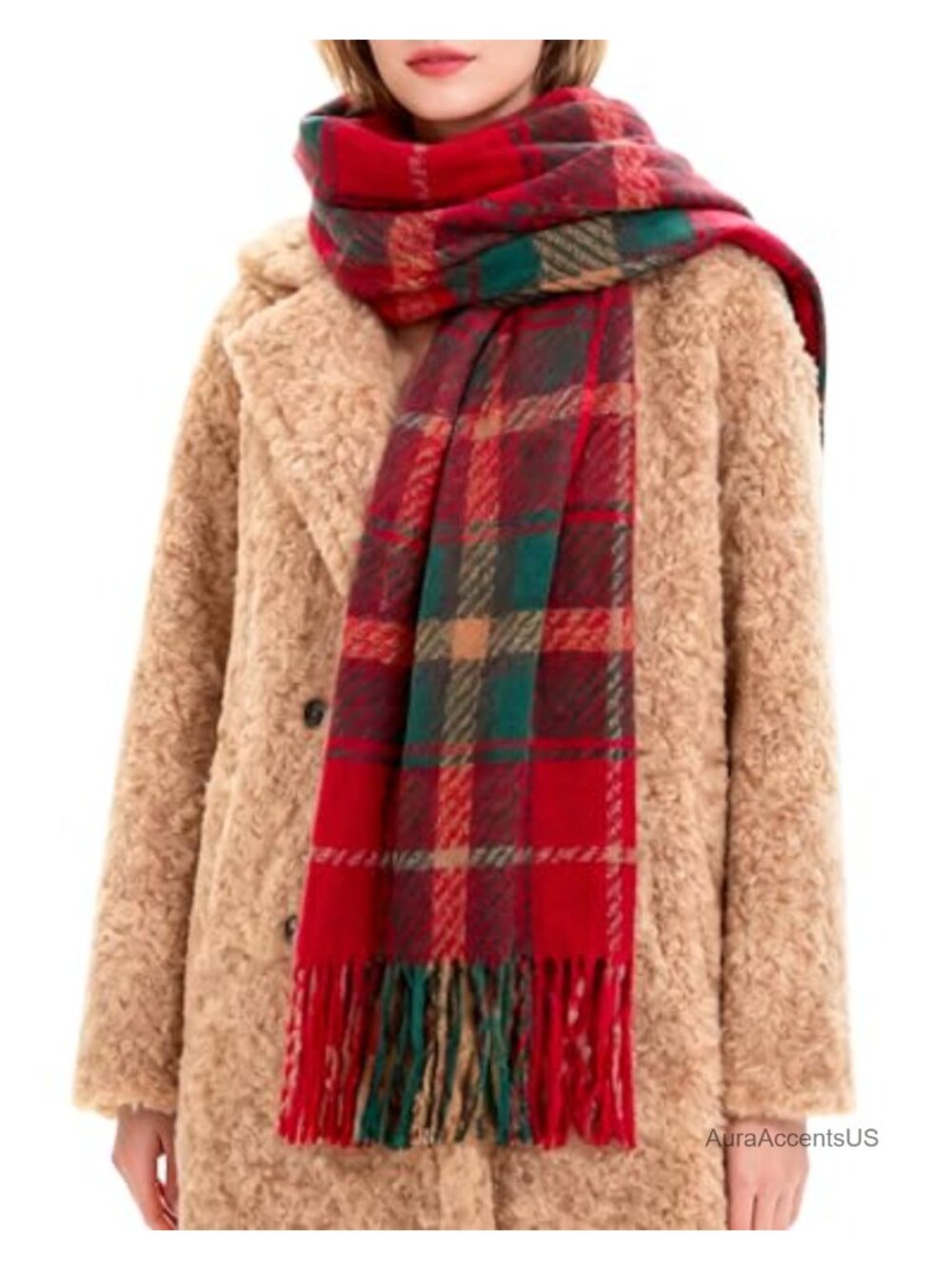 Women's Winter Chunky Knit Scarf, Long Soft Scarf for Cold Weather, Hand Wash